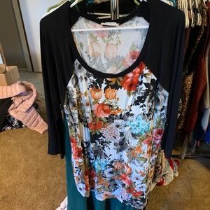 Plus Floral Top